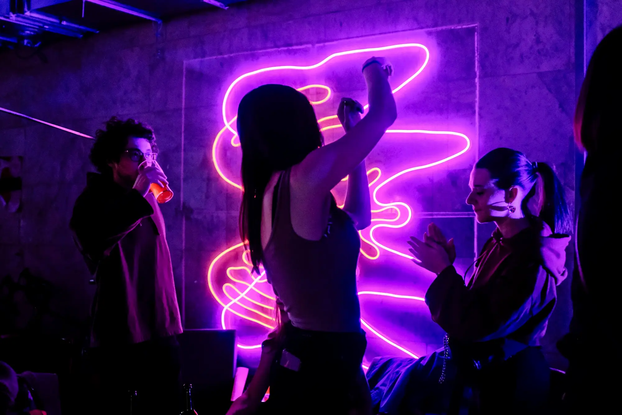 LightUpLA Work - Beso Hollywood restaurant immersive LED ceiling